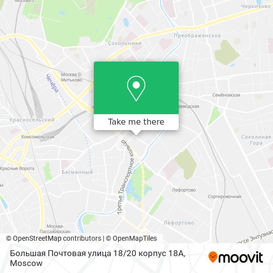 Большая Почтовая улица 18 / 20 корпус 18А map