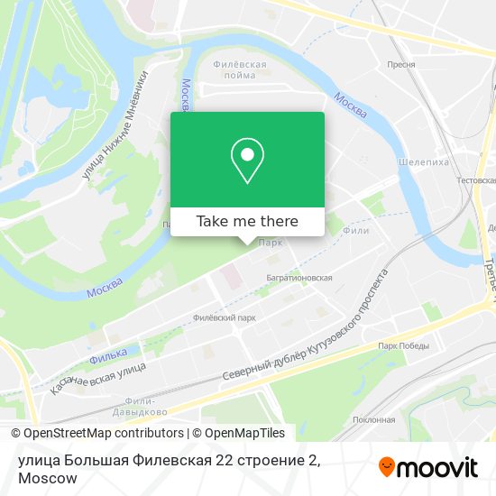 улица Большая Филевская 22 строение 2 map