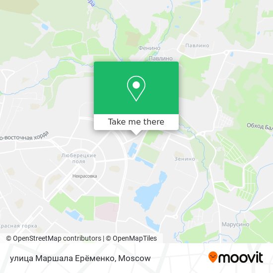 улица Маршала Ерёменко map