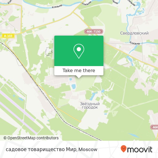 садовое товарищество Мир map