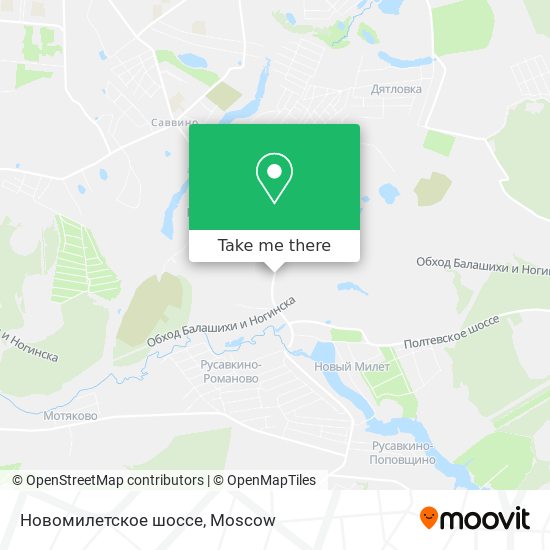 Новомилетское шоссе map