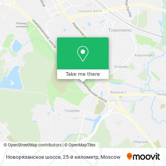 Новорязанское шоссе, 25-й километр map