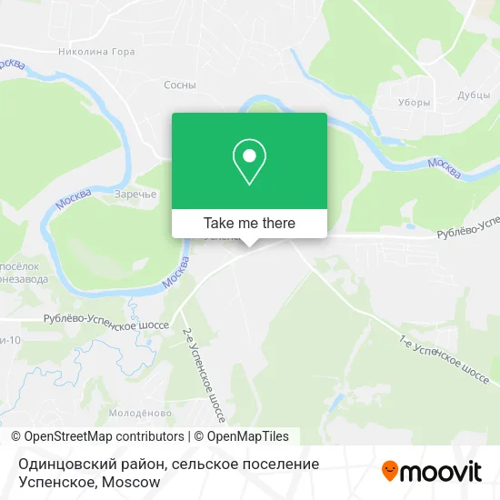 Одинцовский район, сельское поселение Успенское map