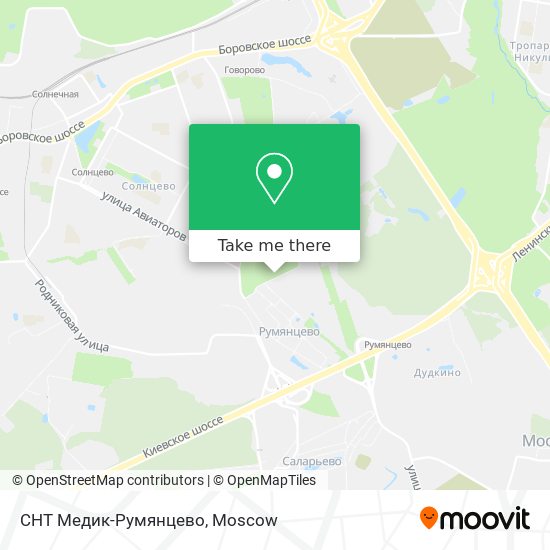 СНТ Медик-Румянцево map