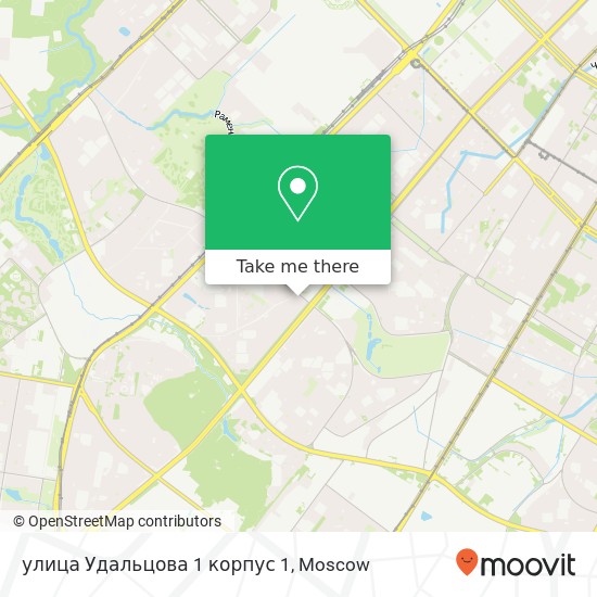 улица Удальцова 1 корпус 1 map
