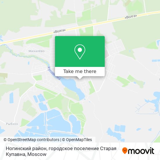 Ногинский район, городское поселение Старая Купавна map