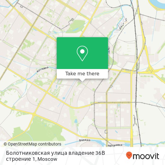 Болотниковская улица владение 36В строение 1 map