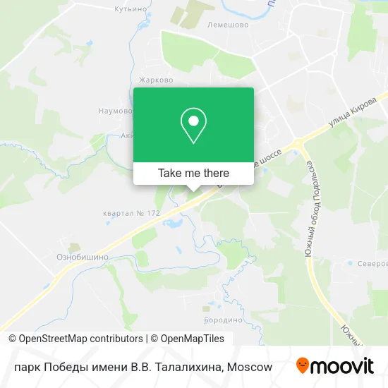 парк Победы имени В.В. Талалихина map