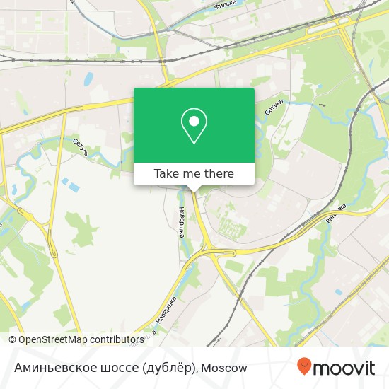 Аминьевское шоссе (дублёр) map