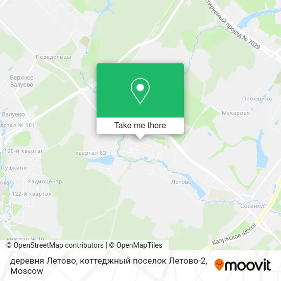 деревня Летово, коттеджный поселок Летово-2 map