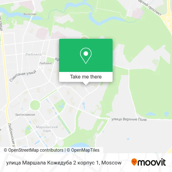 улица Маршала Кожедуба 2 корпус 1 map