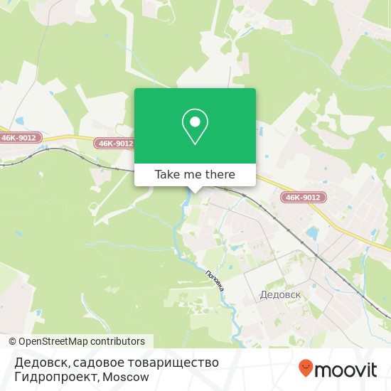 Дедовск, садовое товарищество Гидропроект map