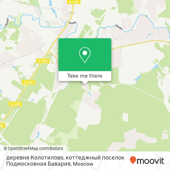 деревня Колотилово, коттеджный поселок Подмосковная Бавария map