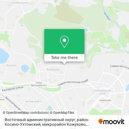 Восточный административный округ, район Косино-Ухтомский, микрорайон Кожухово map