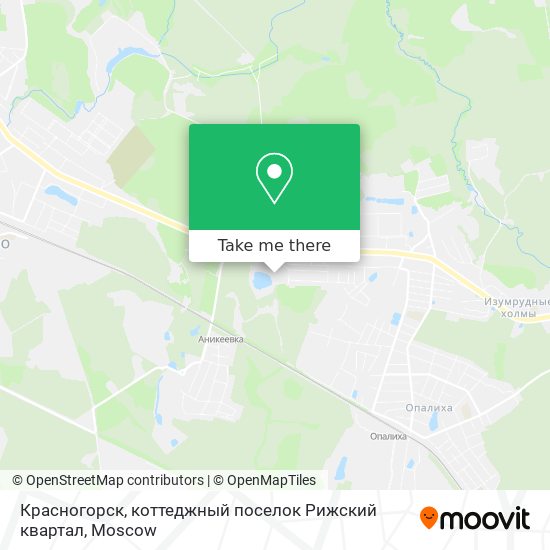 Красногорск, коттеджный поселок Рижский квартал map