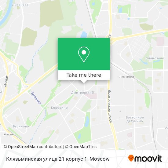 Клязьминская улица 21 корпус 1 map