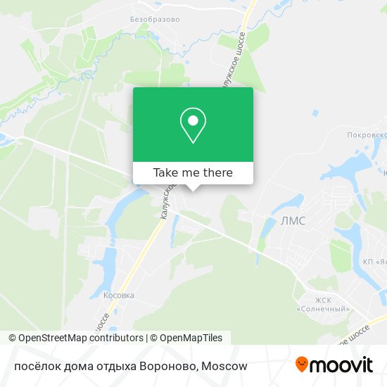 посёлок дома отдыха Вороново map