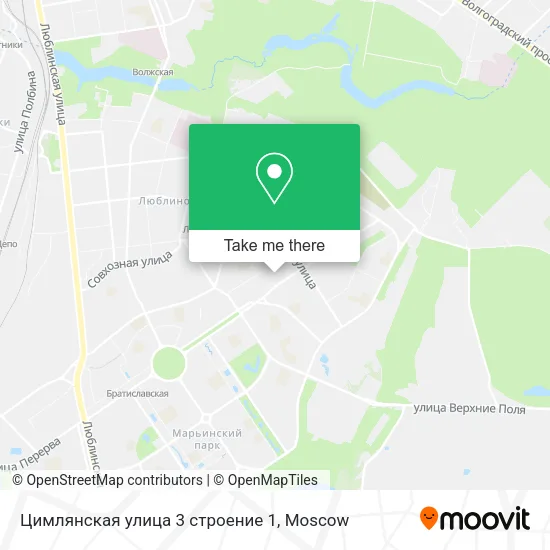 Цимлянская улица 3 строение 1 map