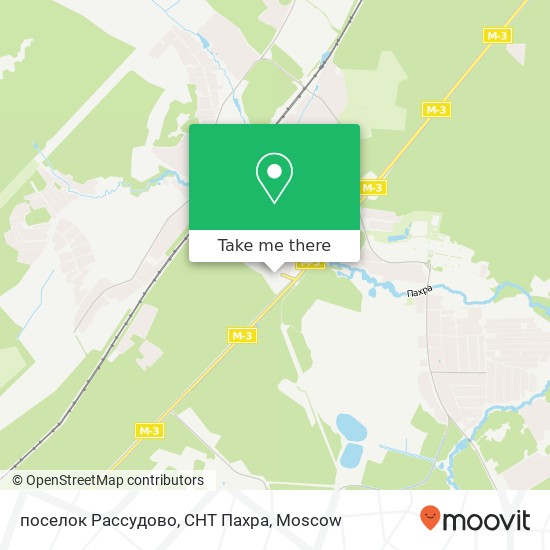 поселок Рассудово, СНТ Пахра map