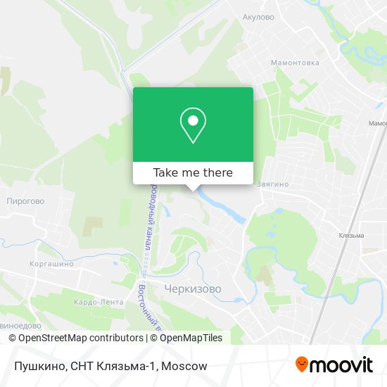 Пушкино, СНТ Клязьма-1 map