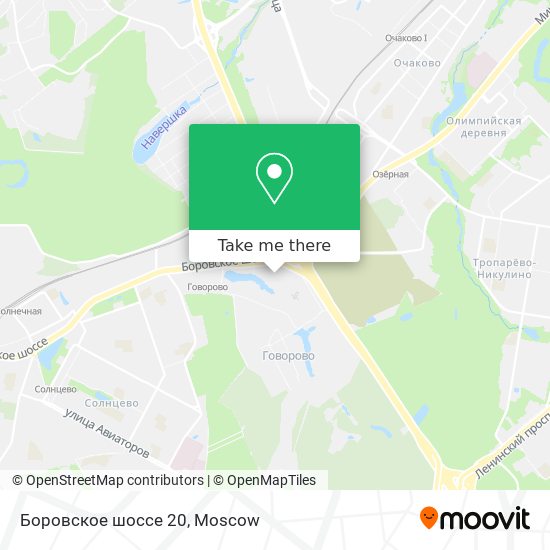 Боровское шоссе 20 map