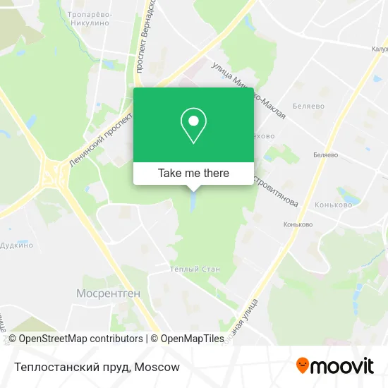 Теплостанский пруд map