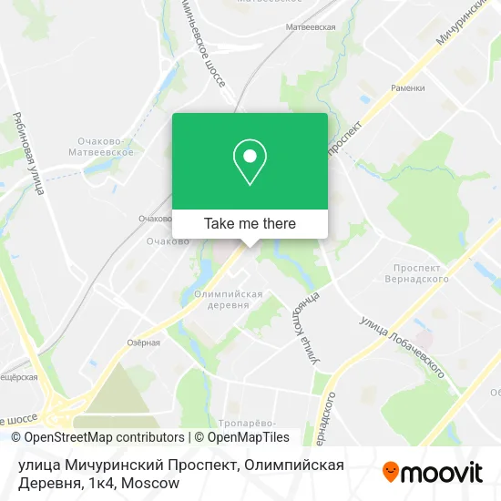 улица Мичуринский Проспект, Олимпийская Деревня, 1к4 map