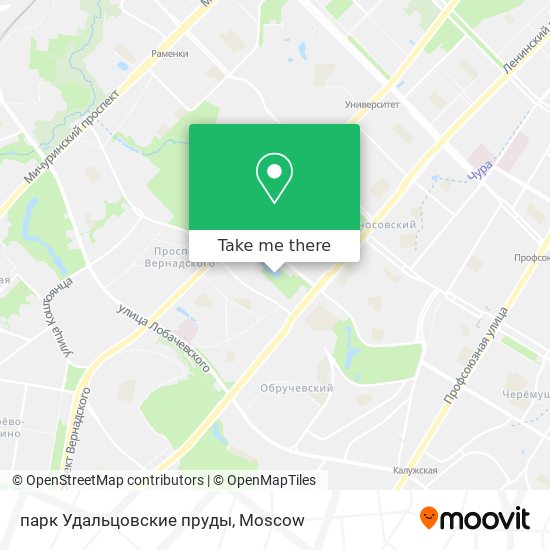 парк Удальцовские пруды map