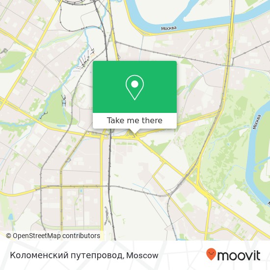 Коломенский путепровод map