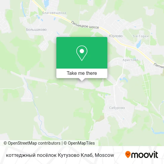коттеджный посёлок Кутузово Клаб map