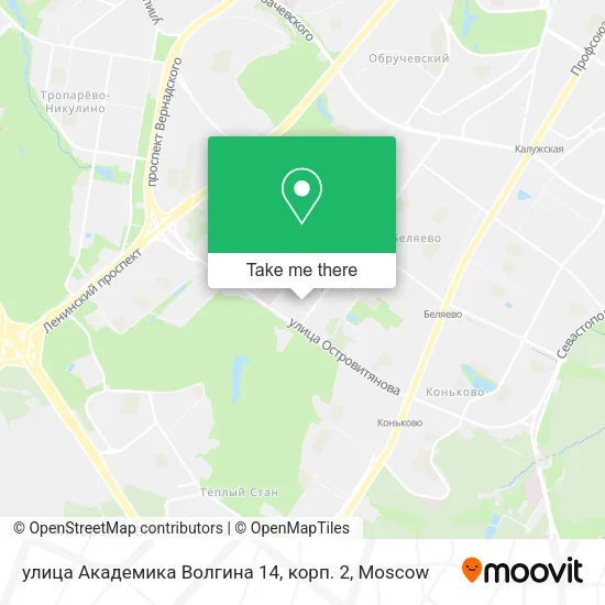 улица Академика Волгина 14, корп. 2 map