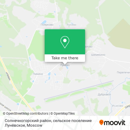 Солнечногорский район, сельское поселение Лунёвское map