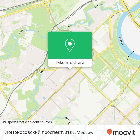 Ломоносовский проспект, 31к7 map