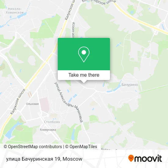 улица Бачуринская 19 map