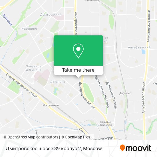 Дмитровское шоссе 89 корпус 2 map