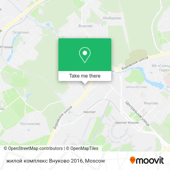 жилой комплекс Внуково 2016 map