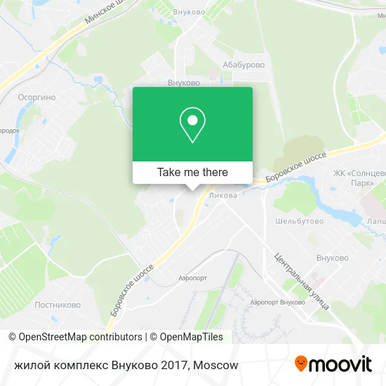 жилой комплекс Внуково 2017 map