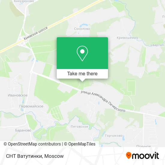 СНТ Ватутинки map