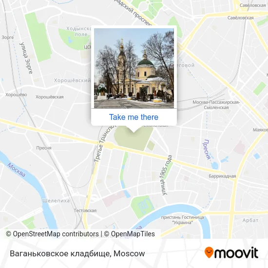 Ваганьковское кладбище map