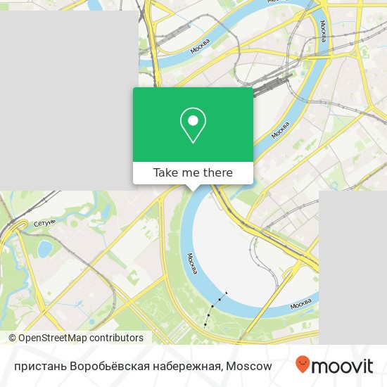 пристань Воробьёвская набережная map