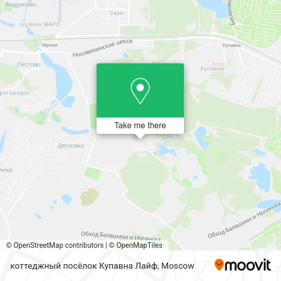 коттеджный посёлок Купавна Лайф map