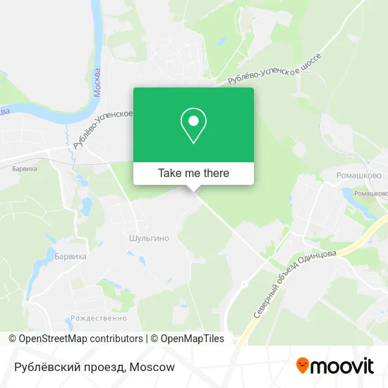 Рублёвский проезд map