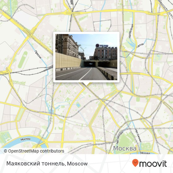 Маяковский тоннель map