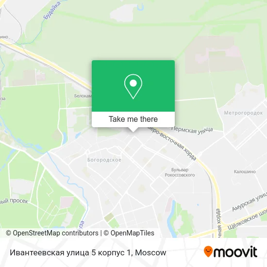 Ивантеевская улица 5 корпус 1 map