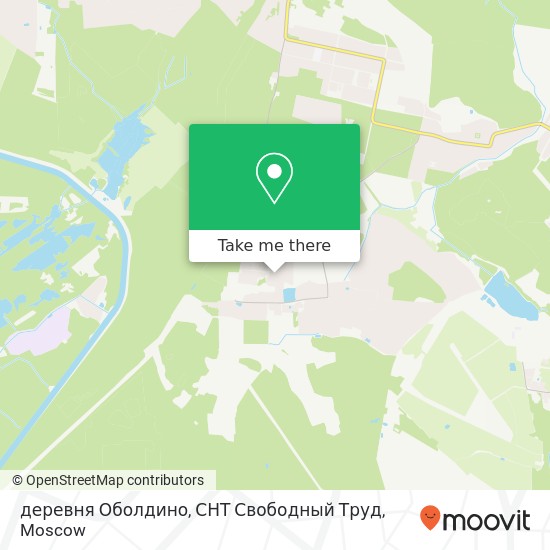 деревня Оболдино, СНТ Свободный Труд map