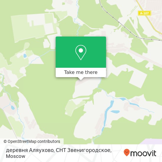 деревня Аляухово, СНТ Звенигородское map