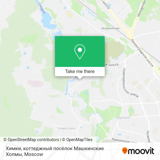 Химки, коттеджный посёлок Машкинские Холмы map
