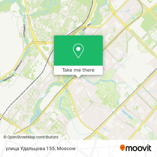 улица Удальцова 155 map