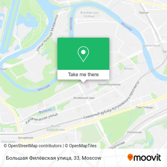 Большая Филёвская улица, 33 map
