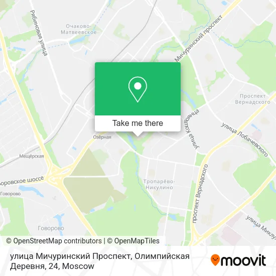 улица Мичуринский Проспект, Олимпийская Деревня, 24 map
